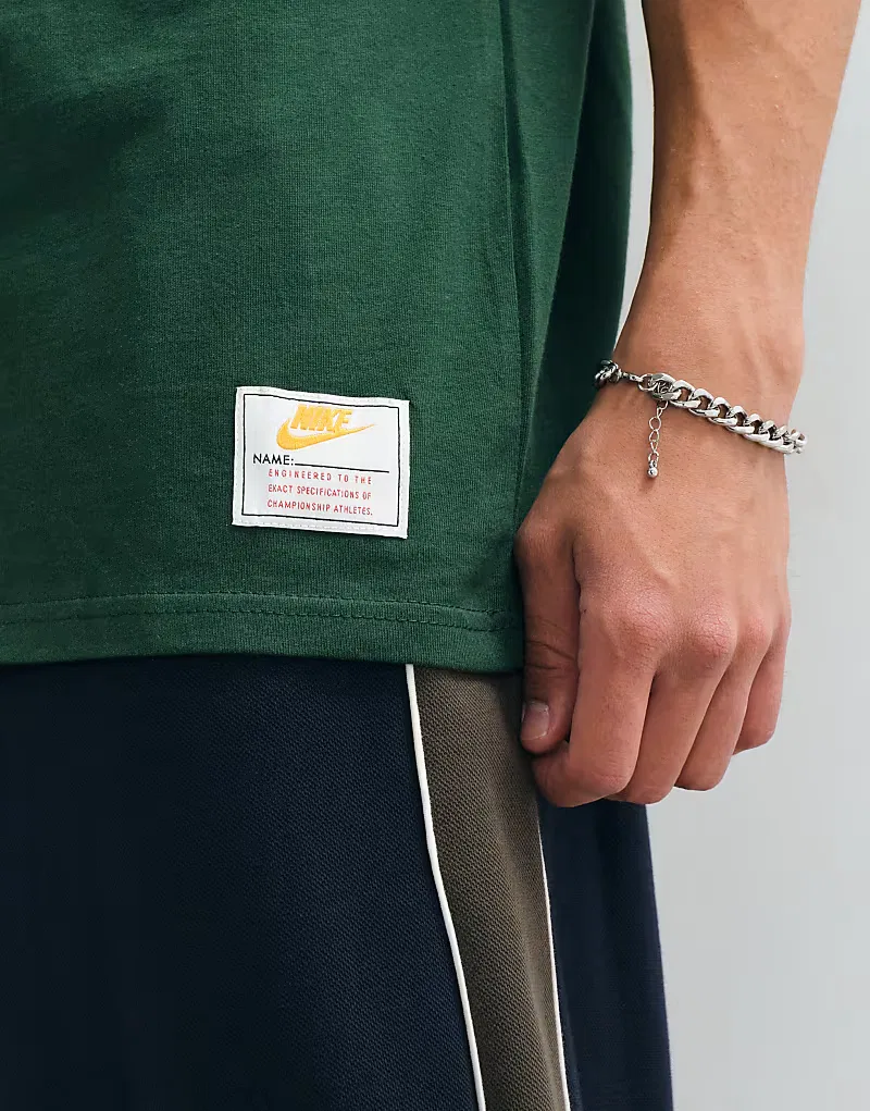 Футболка Nike Retro с баскетбольным принтом, зеленого — фото 4