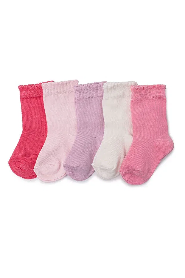 Детские носки для девочек 5 пар Hellobaby Ebebek Hello Baby, Pink