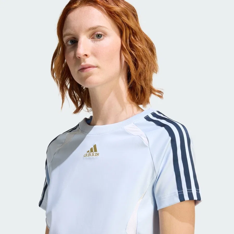 Футболка с принтом Teamgeist adidas, Сине-белый — фото 4