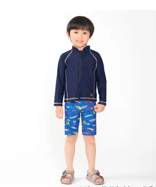 Детский рашгард с длинным рукавом однотонный Kids Foret, Navy — фото 4