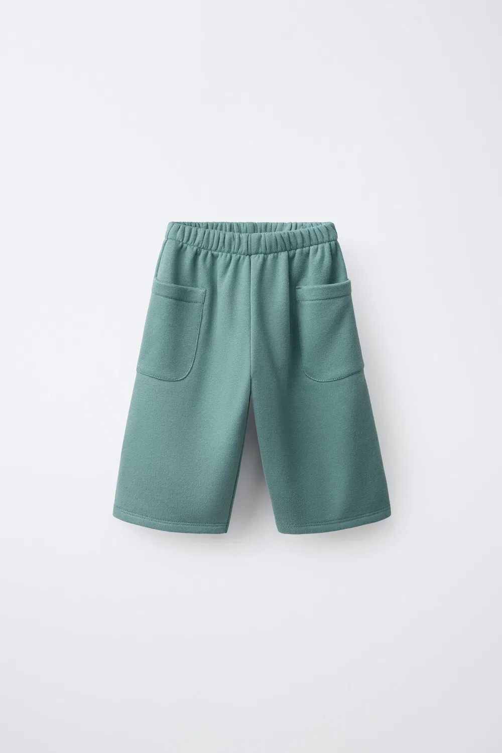 Широкие мягкие брюки с этикеткой Duck. ZARA, Sea green