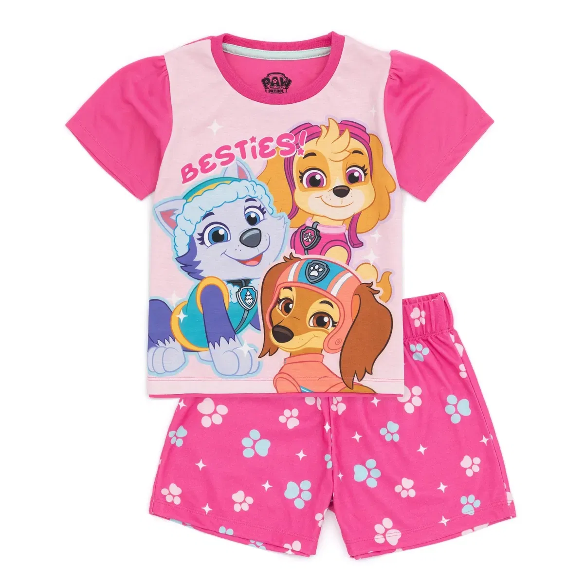 Детская пижама для девочек с коротким рукавом Besties Paw Patrol, Multi — фото 3
