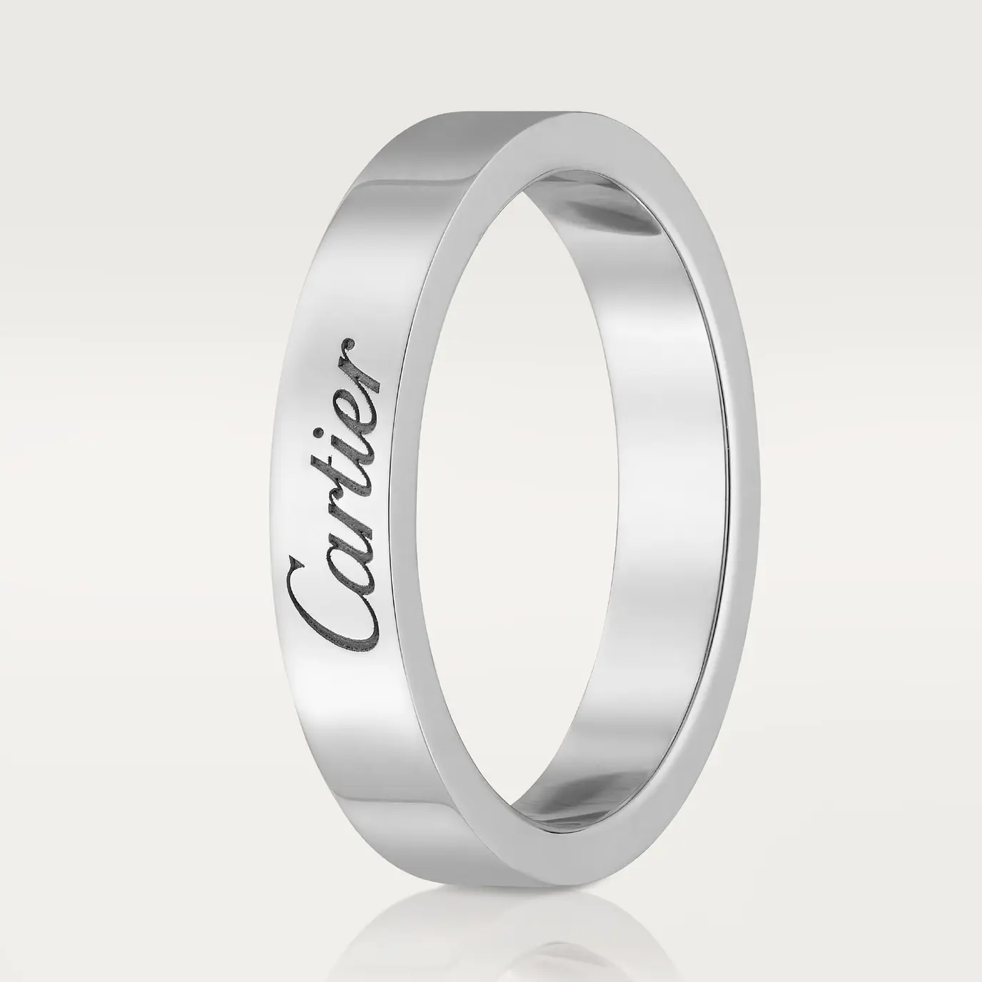 

Кольцо Cartier C de Cartier Wedding Flat, 3 мм, платина