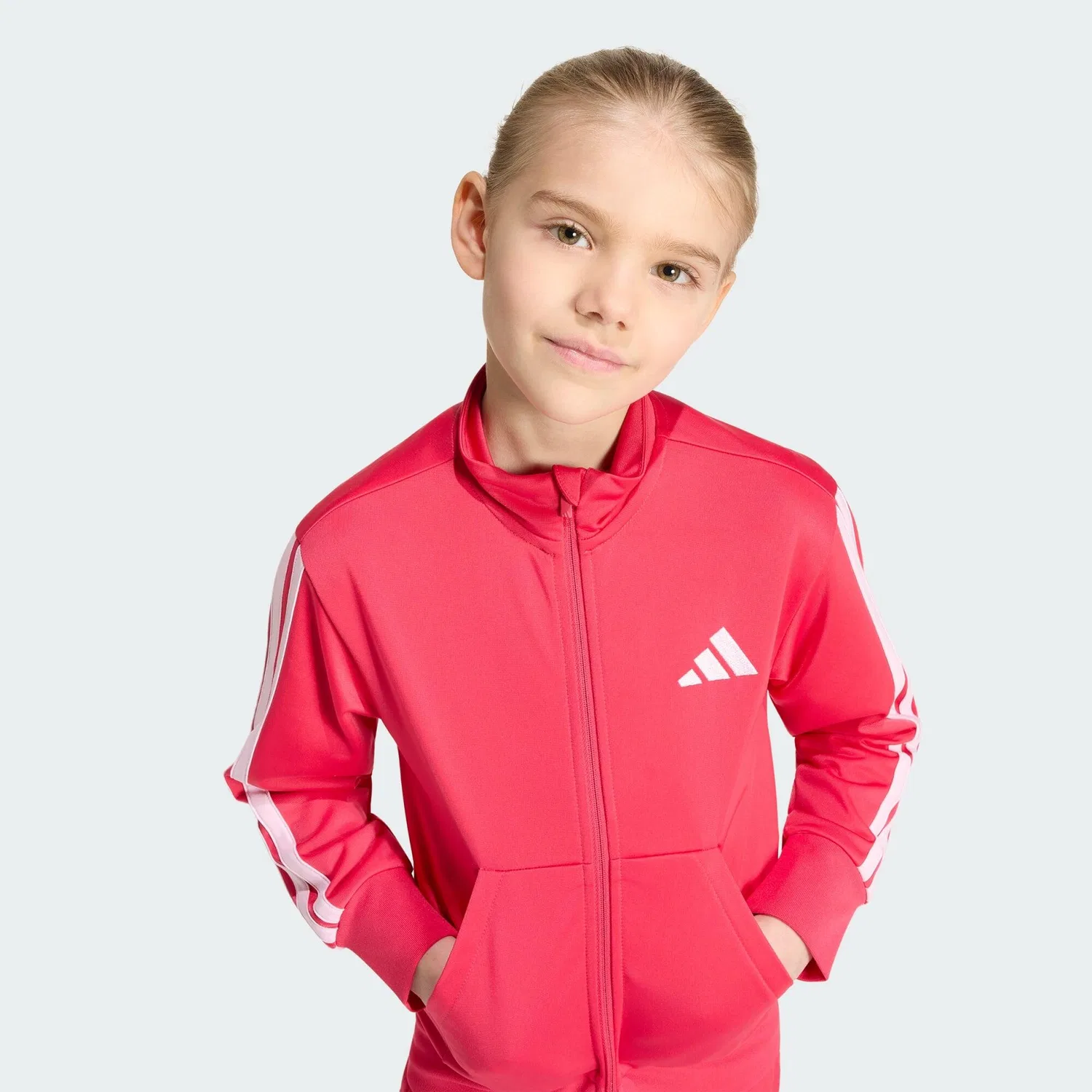 Детский спортивный костюм из полиэстера с принтом Climacool Adidas, Роза — фото 4