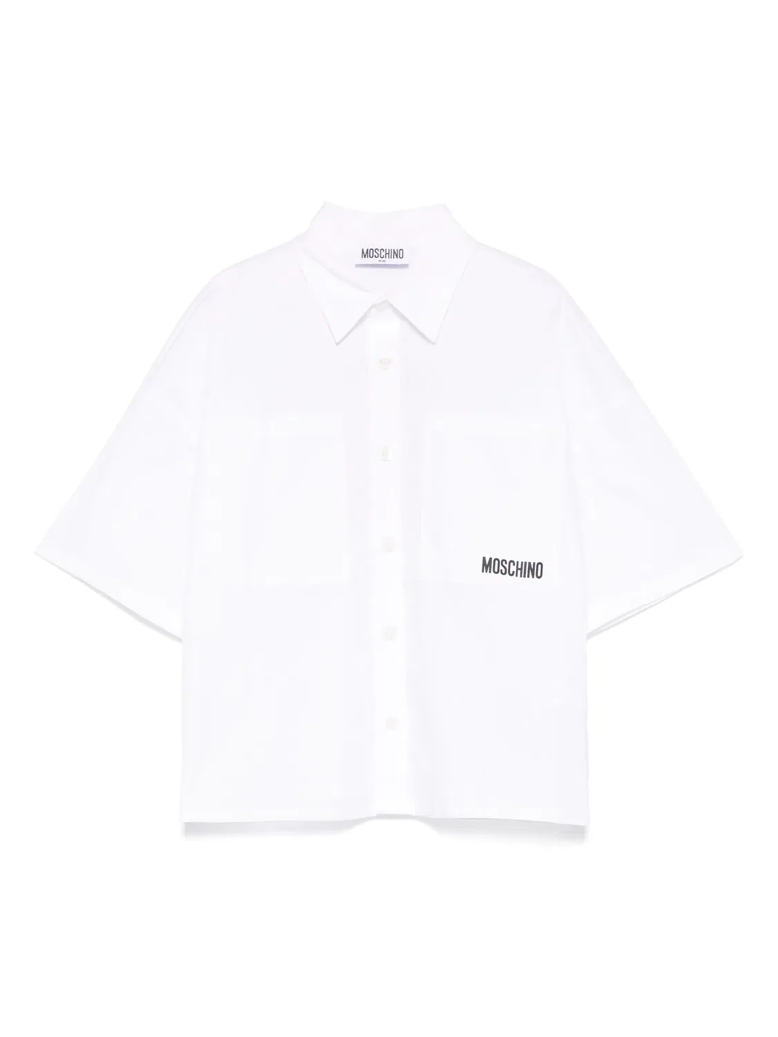 Moschino Белая рубашка с короткими рукавами