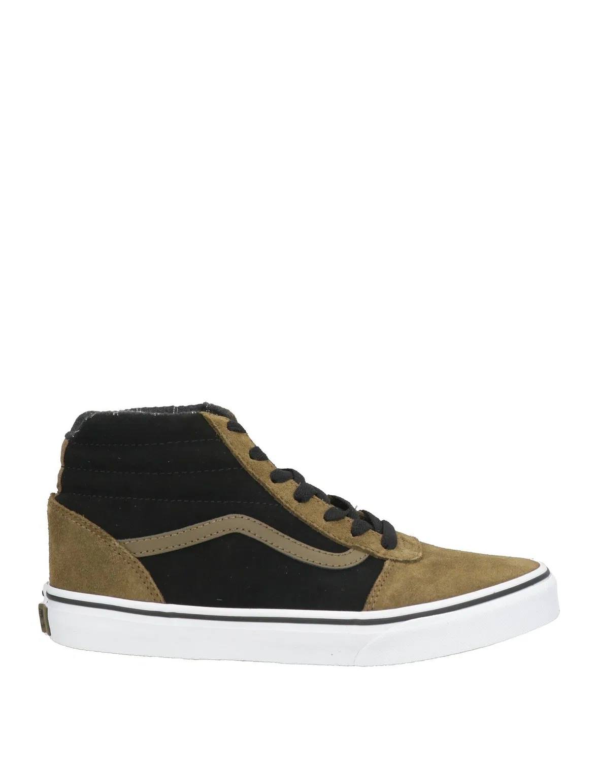 Детские высокие кеды из замши Vans, темно-зеленый