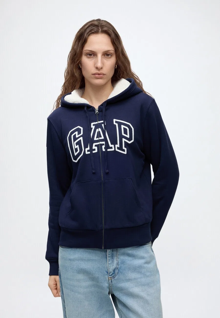 Толстовка на молнии GAP 'V-FRANCHISE HERITAGE' темно-синего цвета — фото 2