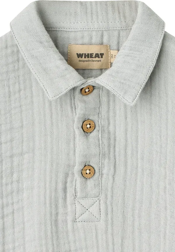 Футболка поло хлопковая Polo marskineliai Wheat, Light Blue, светло-голубой — фото 3