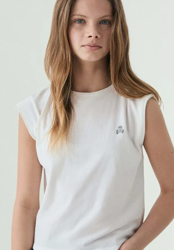 Футболка с принтом Fierce tee girls Scalpers, белый — фото 3