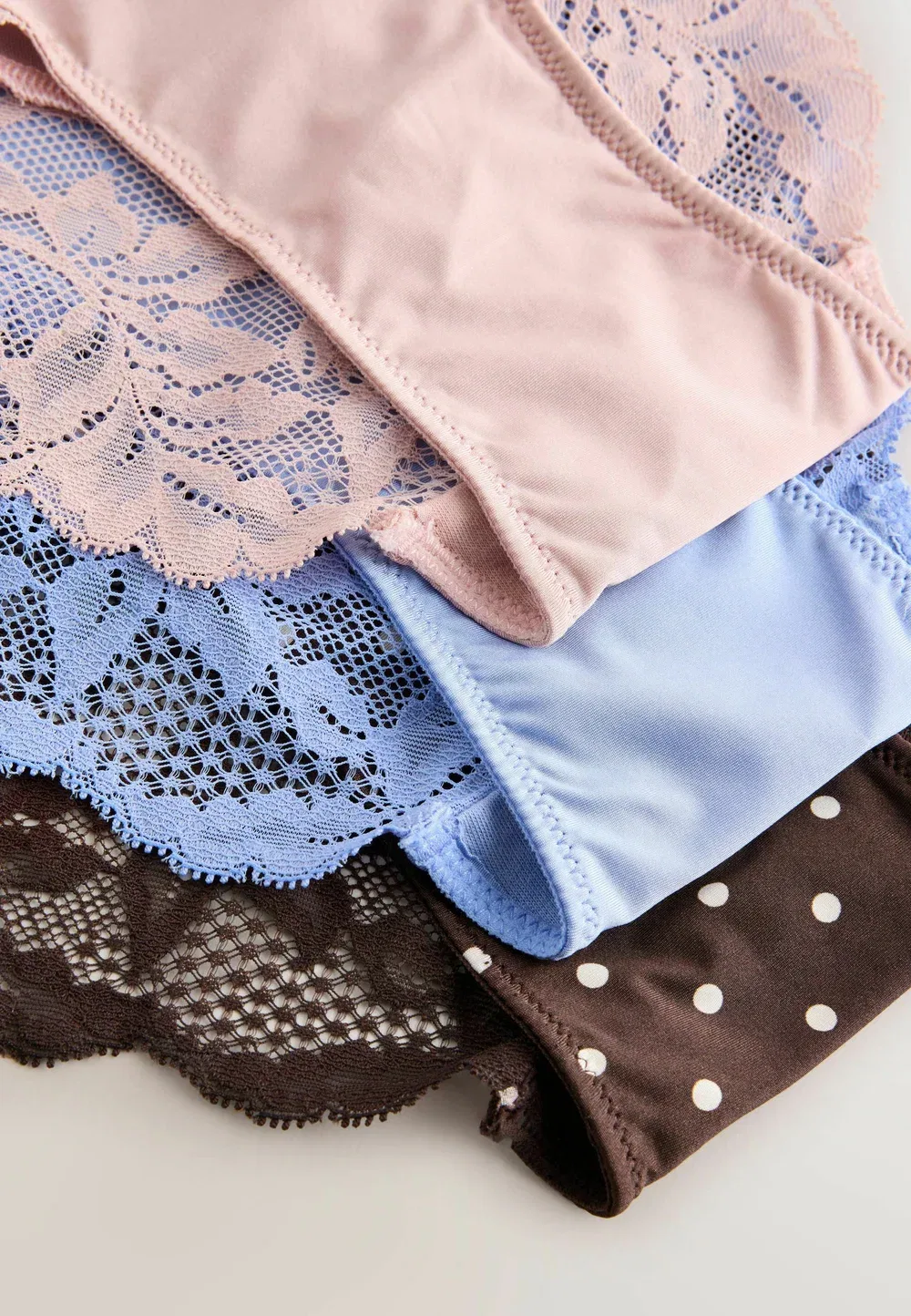 Трусики стандартного кроя, комплект из 3 штук Next, Chocolate Spot Blue Pink — фото 4