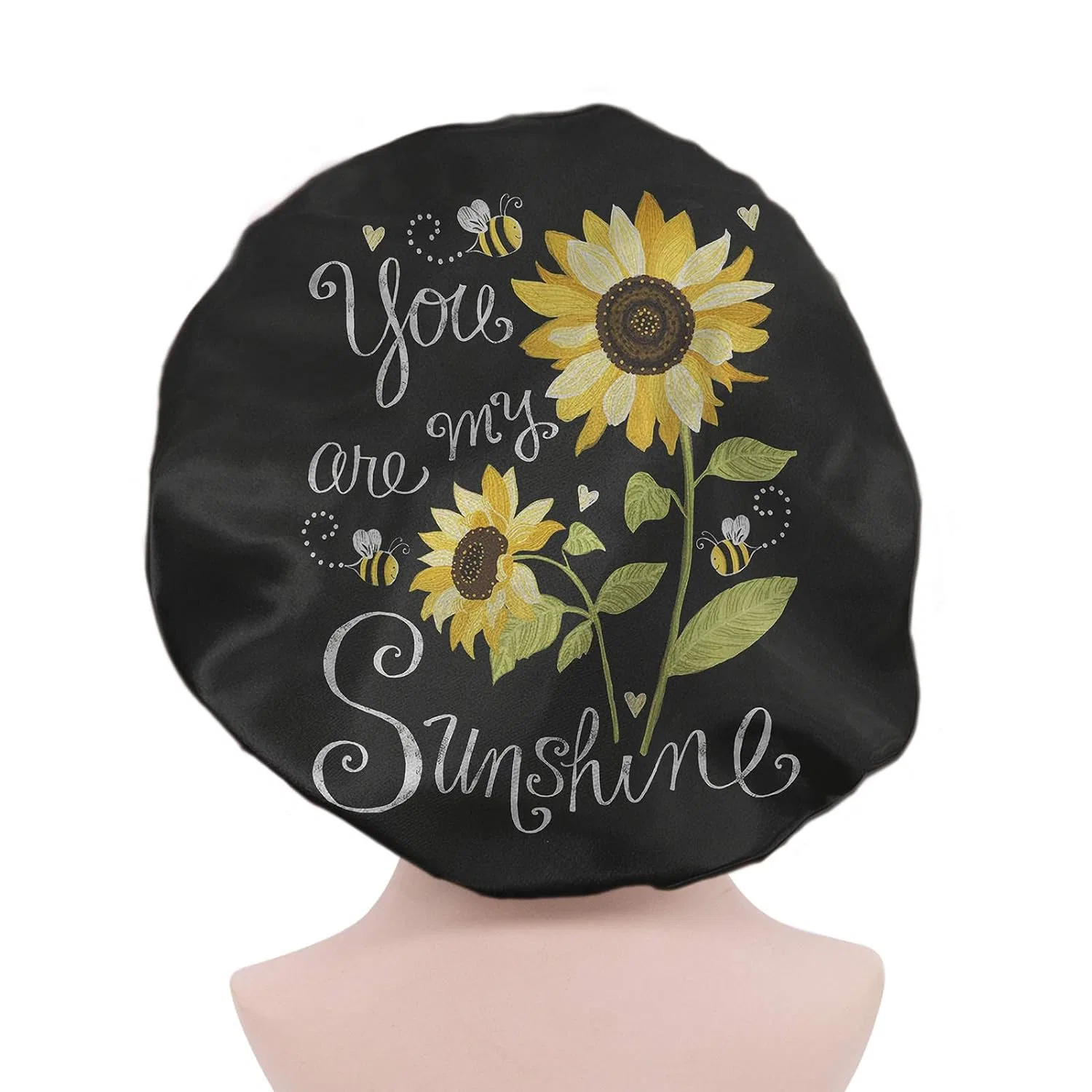 Шапочка для душа Satin Sleep Cap COEQINE, 1 шт., Retro Sunflower