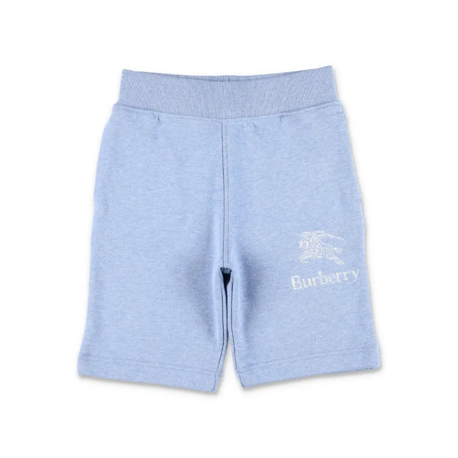Шорты хлопковые с принтом Kids Logo Printed Cotton Shorts Burberry, Light Blue Melange