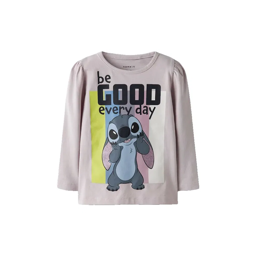 Футболка с длинным рукавом Diana Stitch Name It, бежевый — фото 4