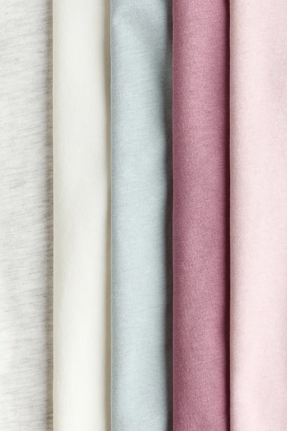 Набор из 5 футболок H&M, Rosa/Weiß — фото 3