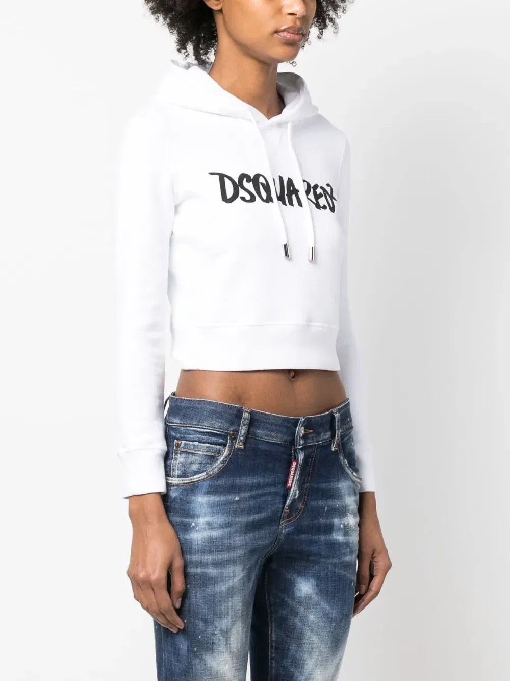 Худи с логотипом Dsquared2, белый — фото 3