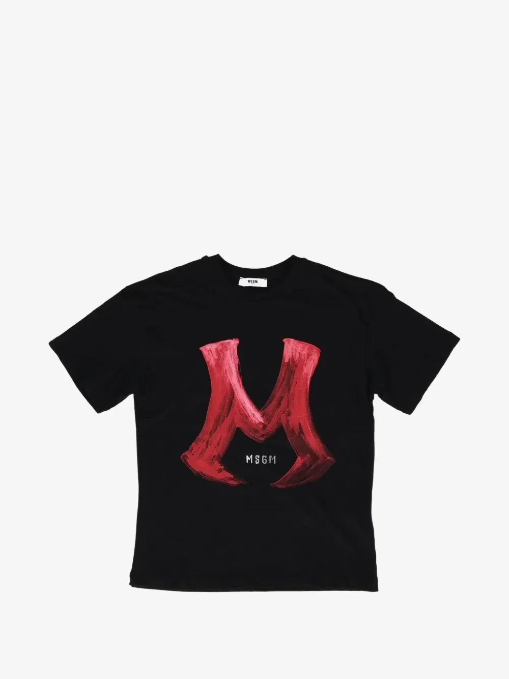 Футболка из хлопка с логотипом MSGM Kids, черный