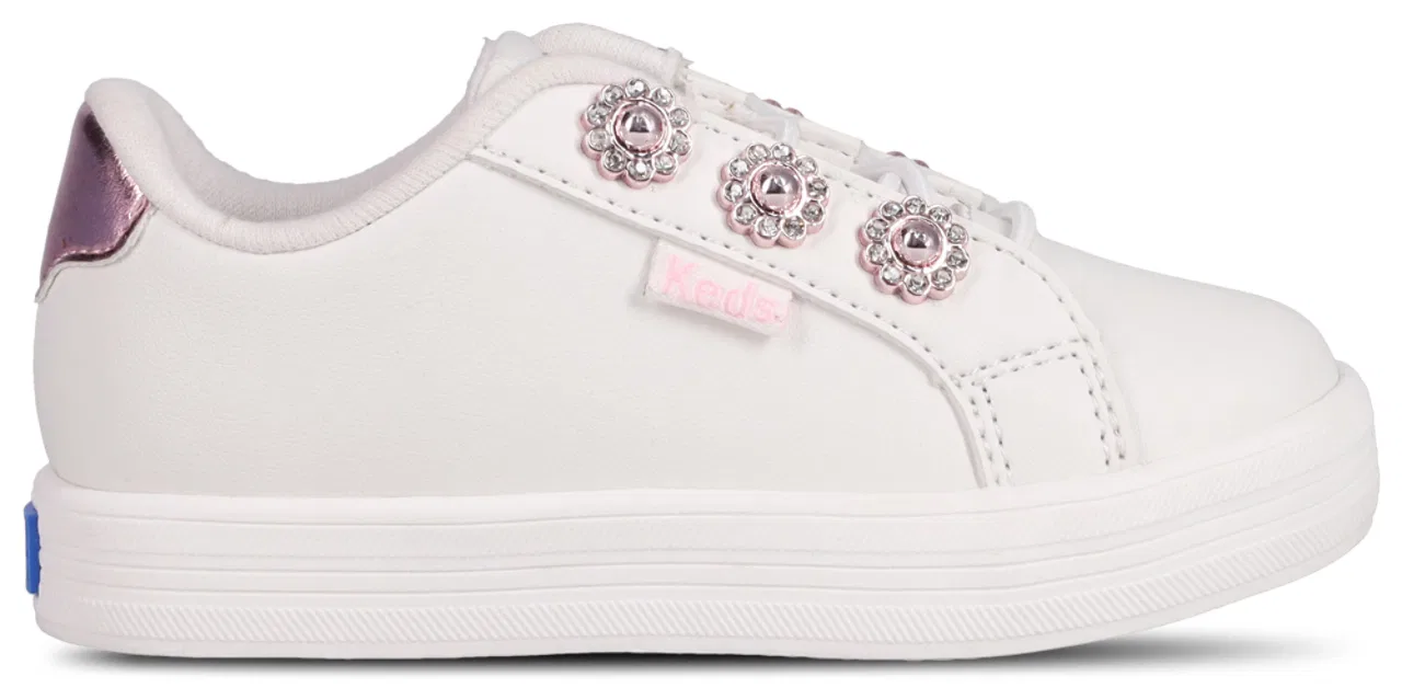 Детские кроссовки для девочек с цветочным декором Keds Kara Court, белый