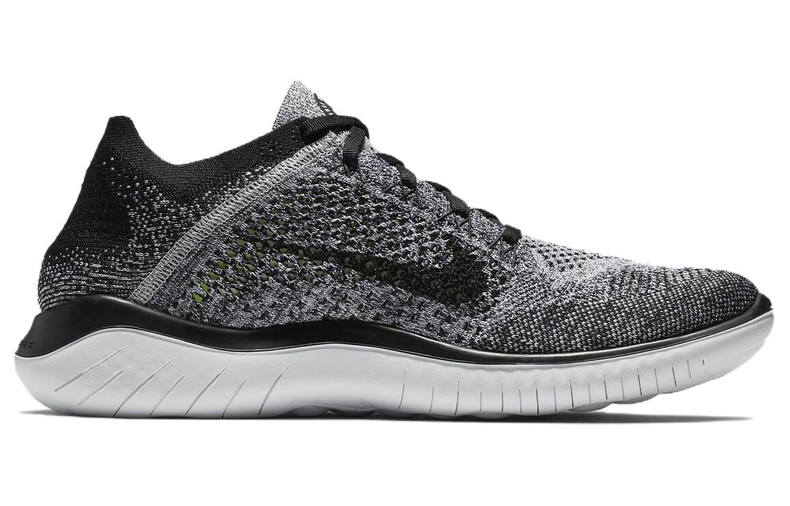 Кроссовки Nike Free RN Flyknit 2018, черный/белый — фото 2