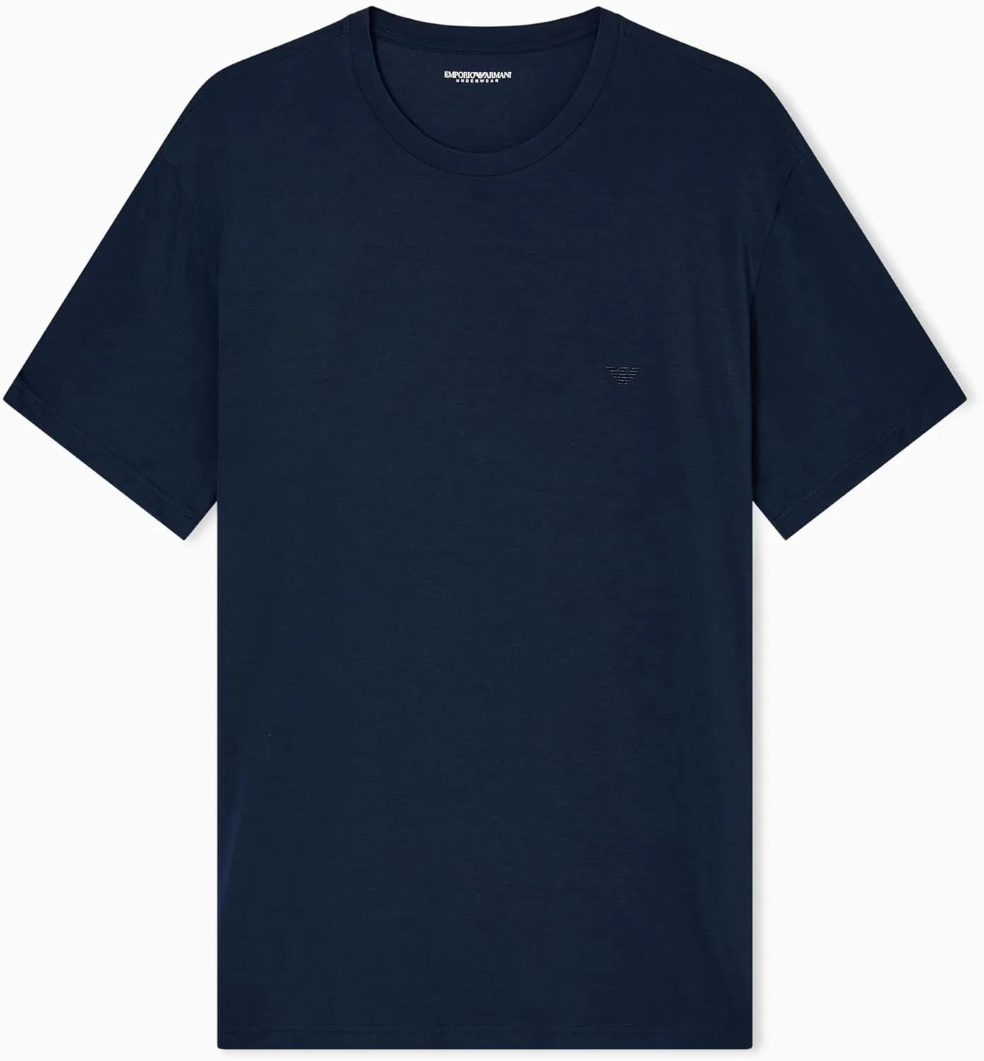 Мужская облегающая футболка Soft Modal Short Sleeve Shirt Emporio Armani, Blue