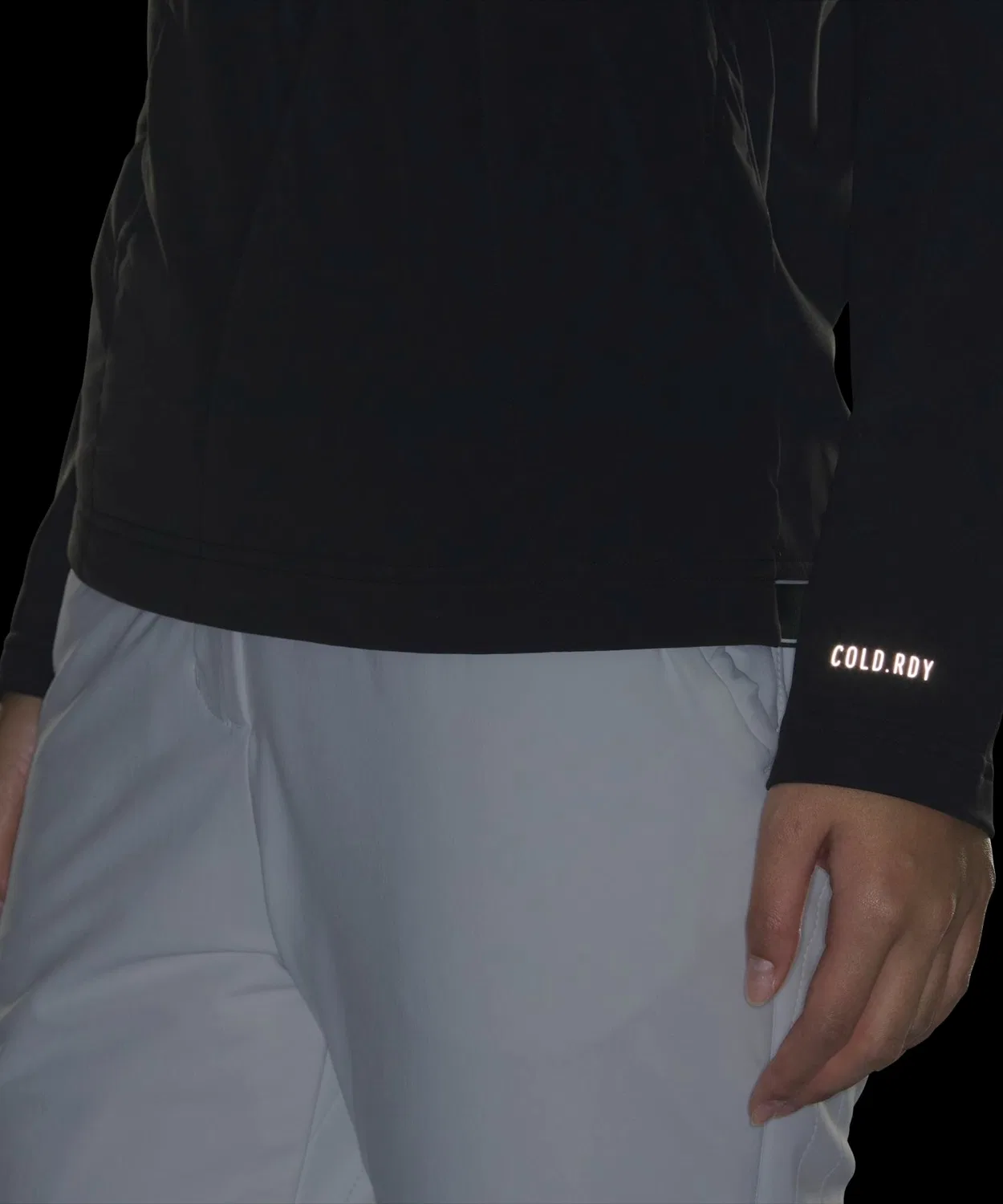 Женская футболка с длинным рукавоми высоким воротом Adidas Golf, Black — фото 4