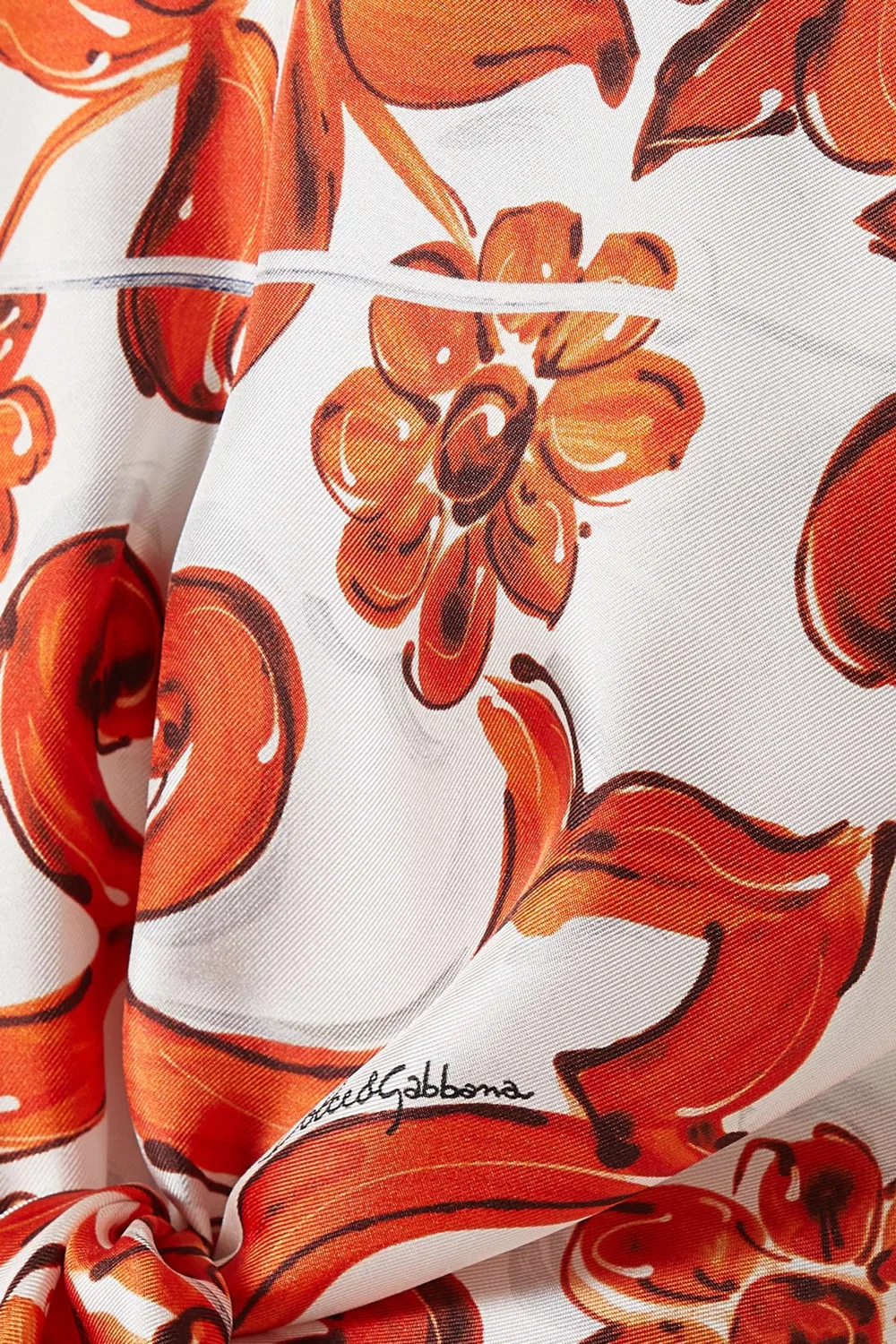Футболка хлопковая с принтом Majolica Dolce & Gabbana — фото 4