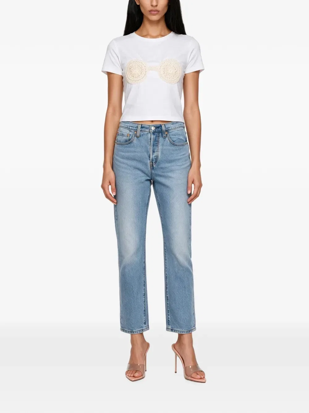 Джинсы Levi's 501 прямого кроя с нашивкой-логотипом, синий — фото 2