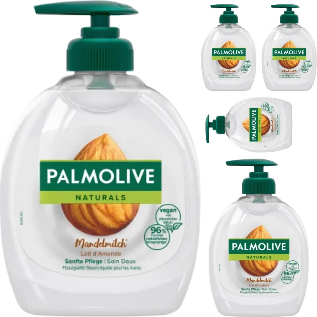 Жидкое мыло для рук Milk & Almond, Pufai, 300 мл x 5 шт, Aloe Vera