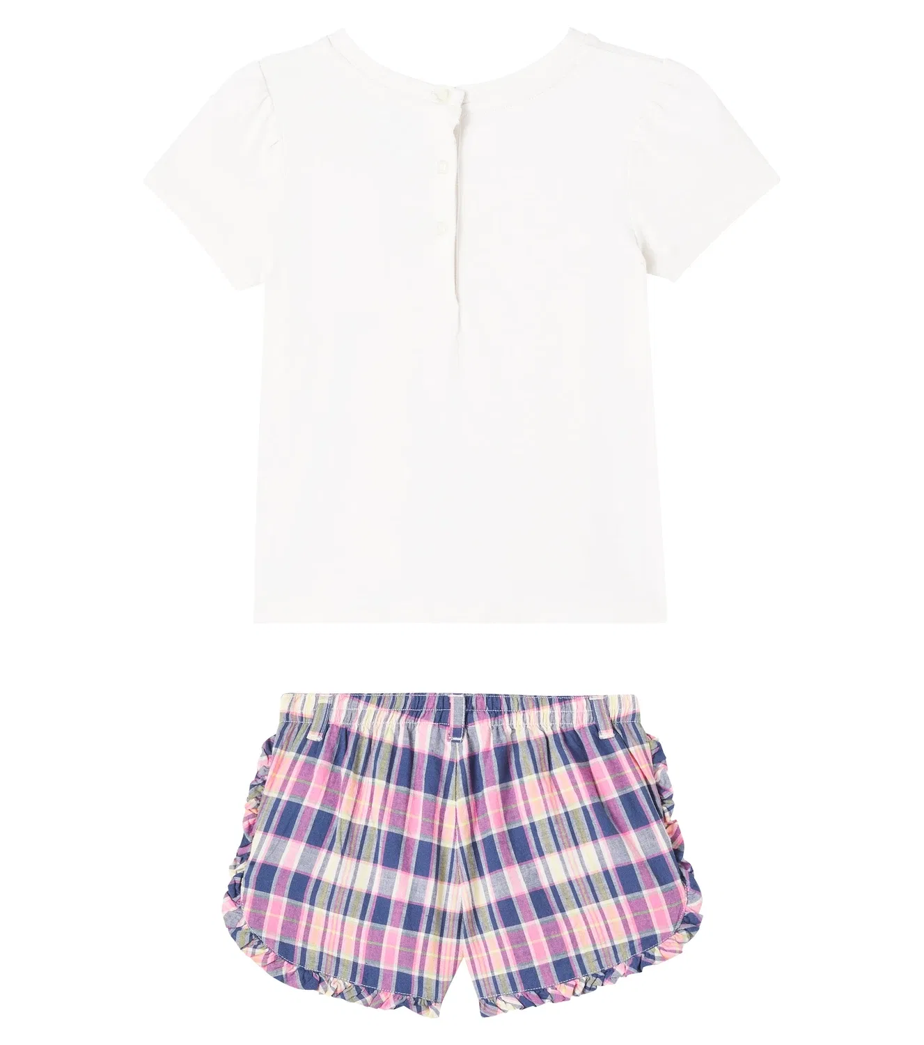 Комплект из футболки и шорт Baby Polo Bear из хлопка Polo Ralph Lauren Kids, белый — фото 4