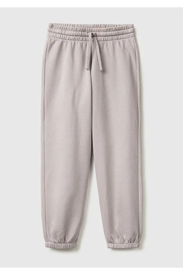Детские спортивные штаны для девочек с принтом Elastic Waist Drawstring Joggers United Colors Of Benetton, Beige