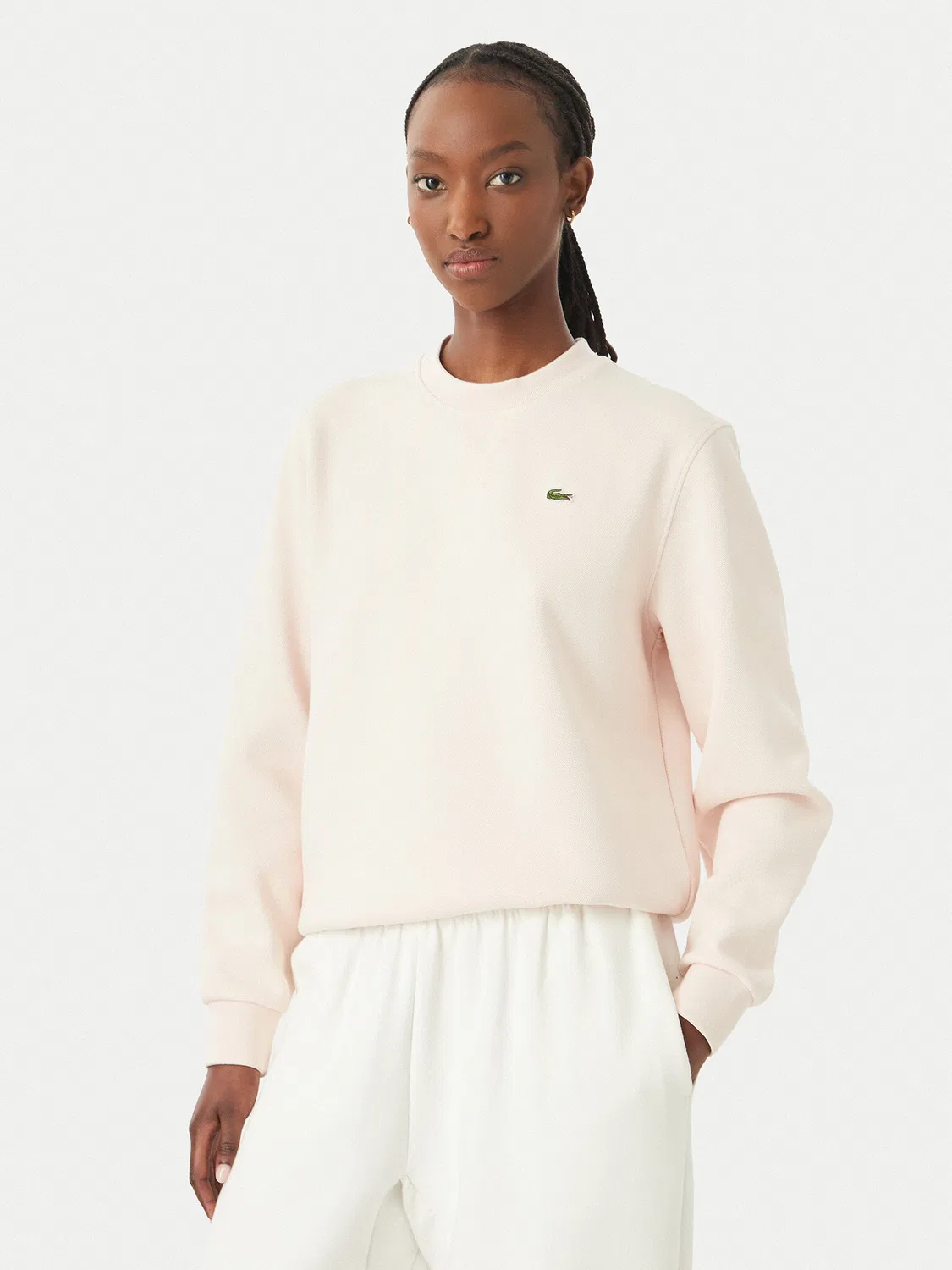 Женский свитшот свободного кроя Lacoste, светло-розовый
