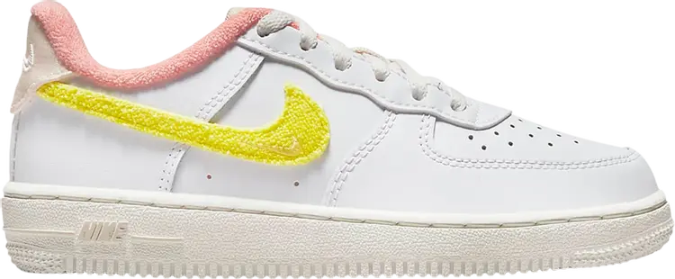 

Кроссовки Nike Force 1 LV8 PS 'White Yellow Strike', белый