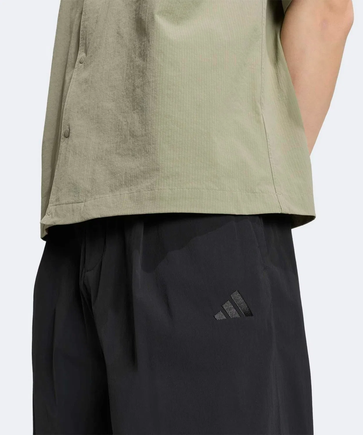 Adidas Мужские спортивные брюки свободного кроя с эластичной тканью Cool Feeling アディダス, Black — фото 3