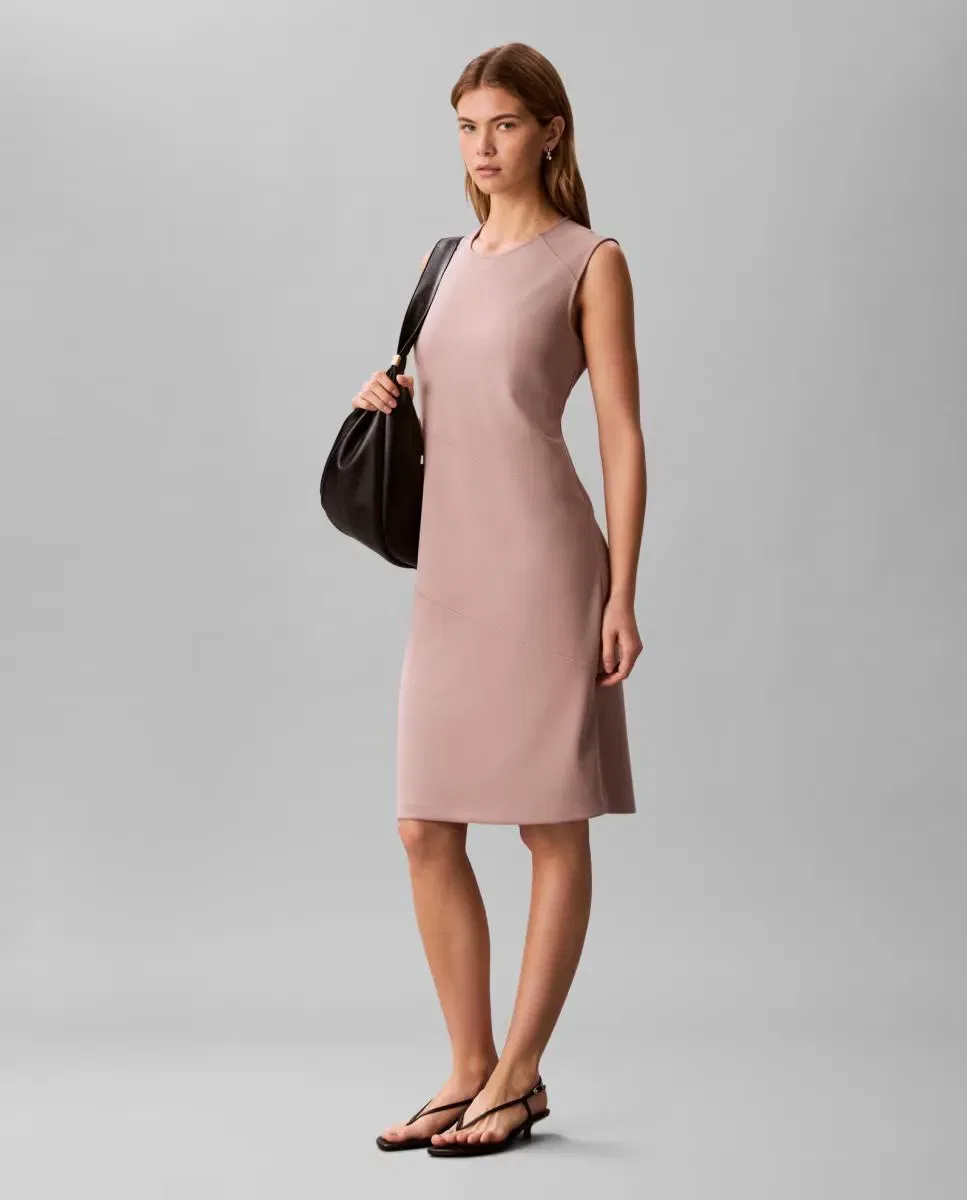 Женское платье-миди из эластичного крепа Topo Calvin Klein, Topo