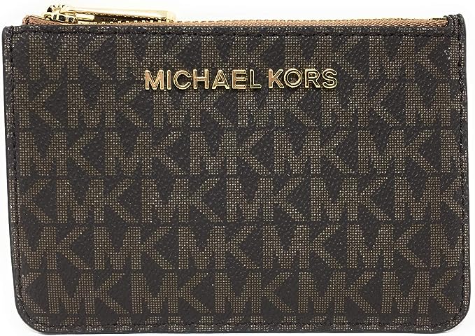 

Кошелек Michael Kors Jet Set Travel Small Top Zip Coin With ID Holder, коричневый, светло-коричневый