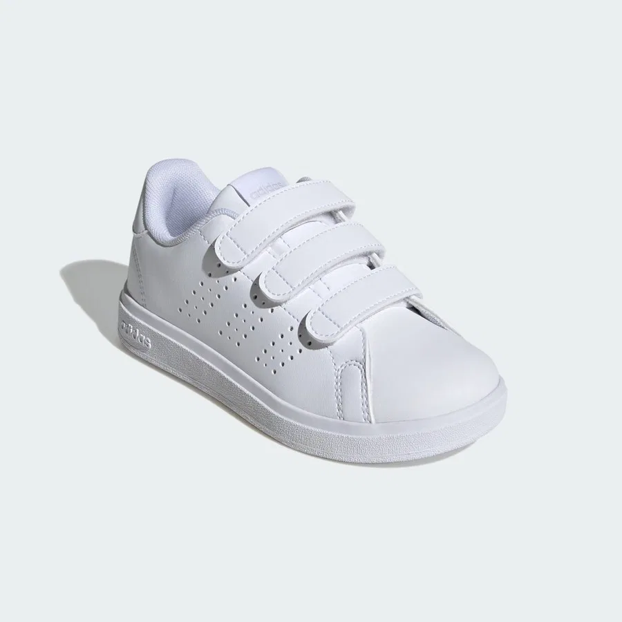 Кроссовки детские с 3 полосками Sportswear IE9020 Advantage Base 2.0 Shoes Kids adidas, Бело-серый — фото 3