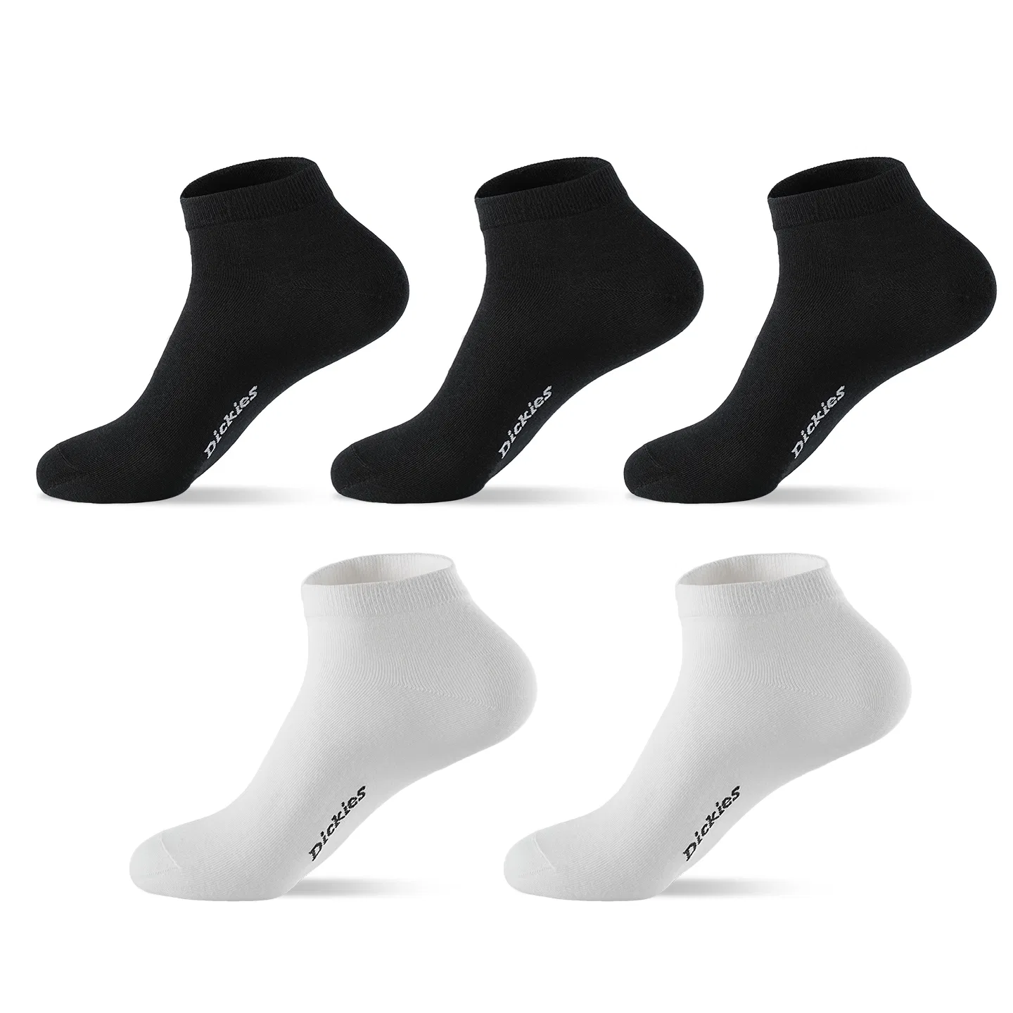 Детские носки-невидимки с сеткой, 5 пар, Dickies, Black/White