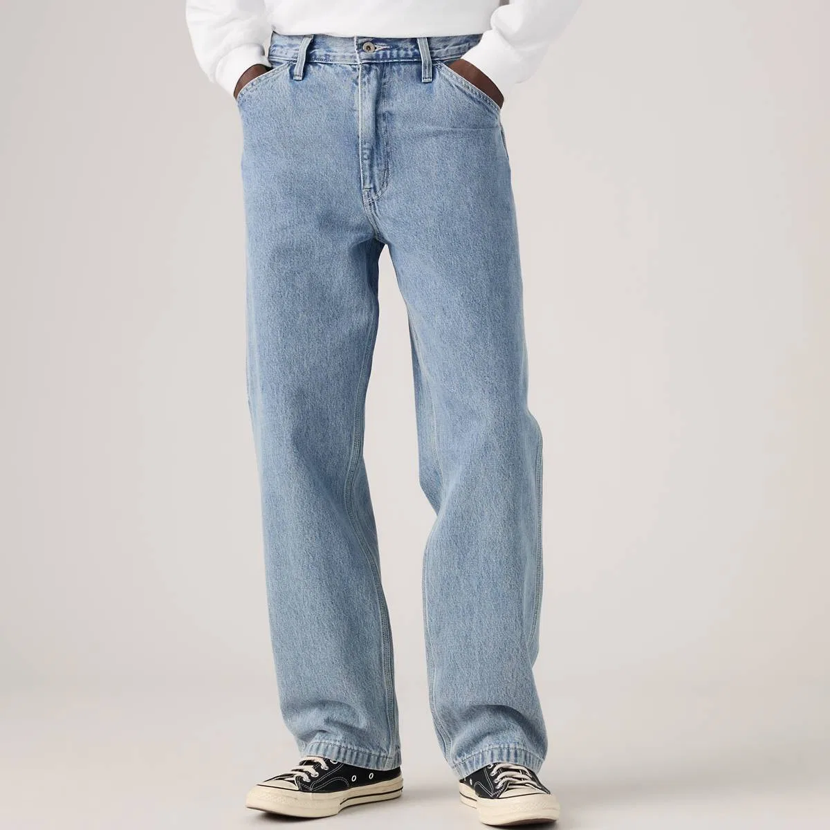 свободные прямые мужские рабочие джинсы 568 Levi's, Put In Work - Light Wash — фото 2
