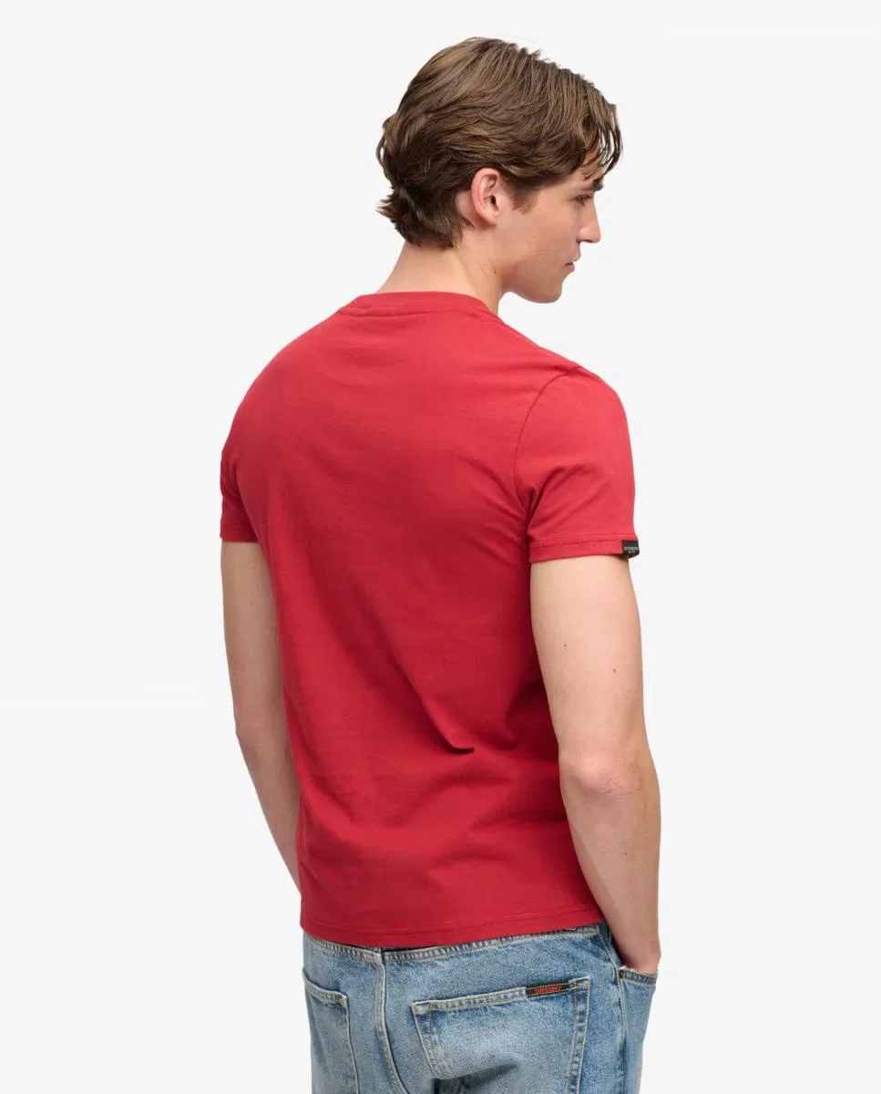 Мужская футболка с вышивкой, Essential Sdco Logo, Superdry, красный — фото 2