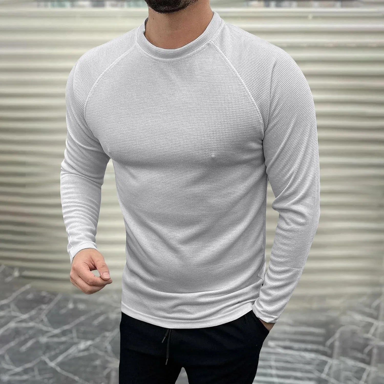 Мужская спортивная футболка raglan с быстрым высыханием, Light Ashy — фото 2