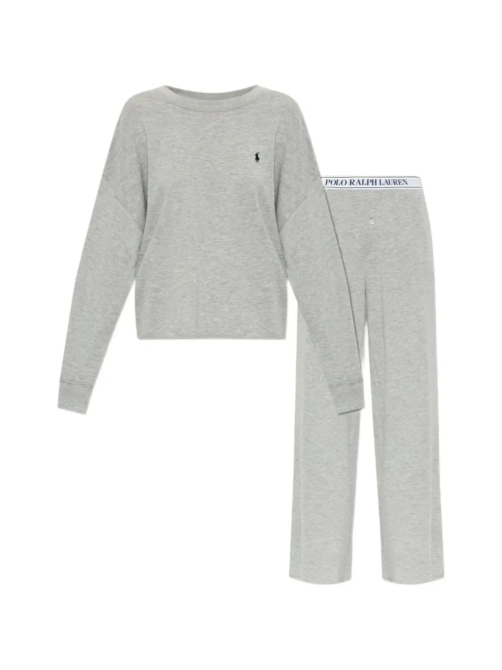 Комплект пижамы из двух частей с вышитым логотипом POLO RALPH LAUREN, серый