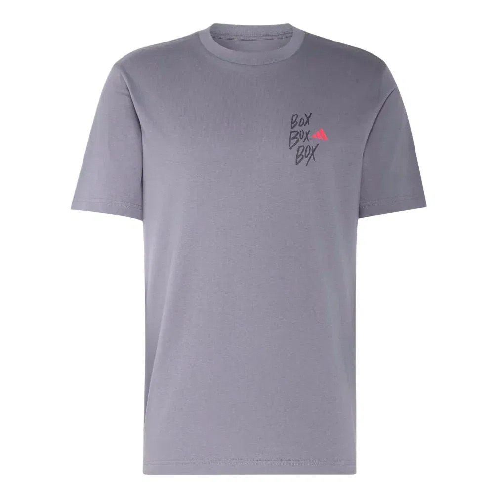 Мужская футболка Motorsport Box 3 Graphic T-Shirt Asia Sizing 'Grey' adidas, Grey Five — фото 2