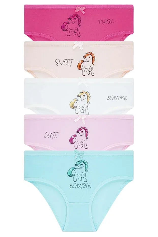 Детские трусы для девочек с принтом Unicorn Biyokids, Multicolor