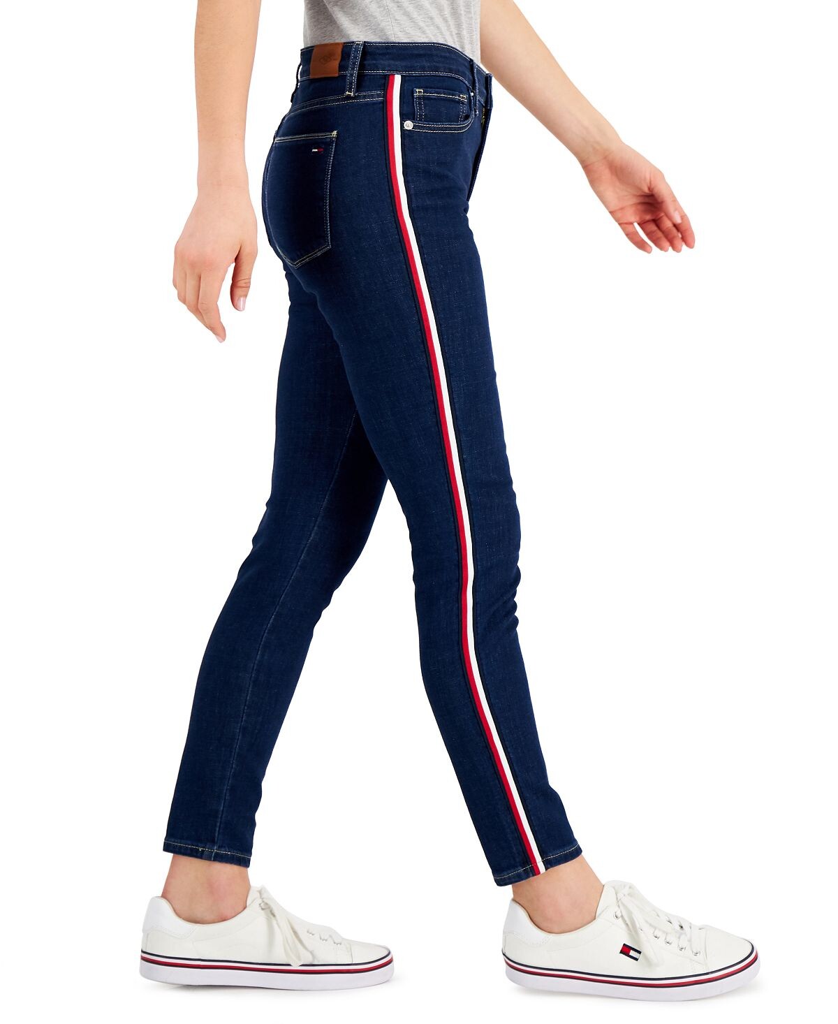 

Джинсы-скинни tribeca th flex с полосками по бокам Tommy Hilfiger, мульти