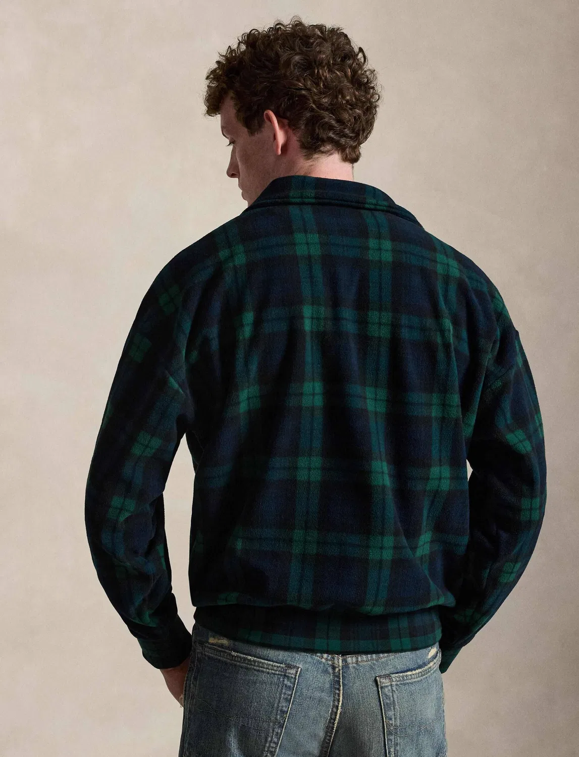 Флисовое поло с длинным рукавом Polo Ralph Lauren, Verde Bottiglia — фото 3