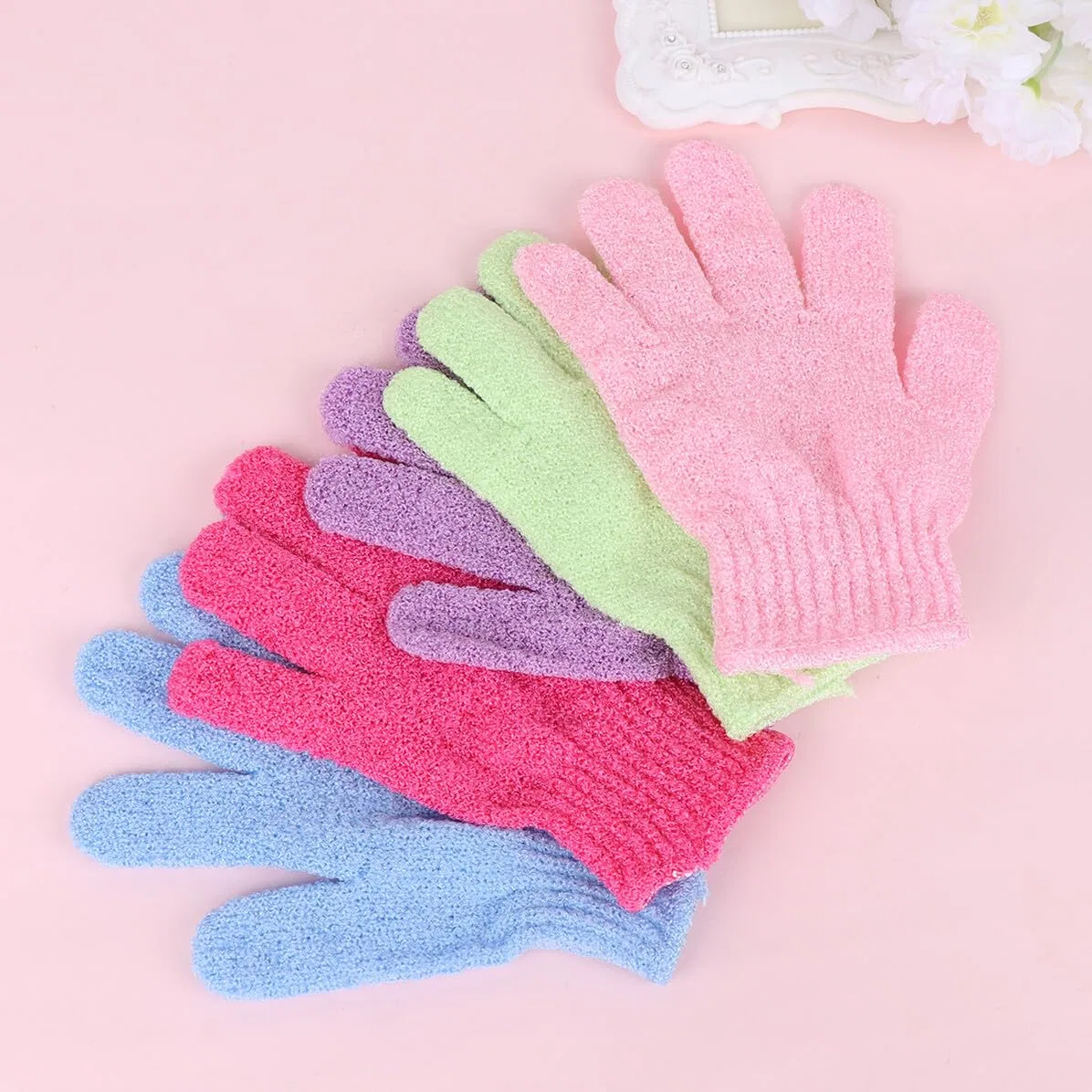 Душ-рукавички для пилинга, 12 шт, COLLBATH, Nylon, мультиколор — фото 2