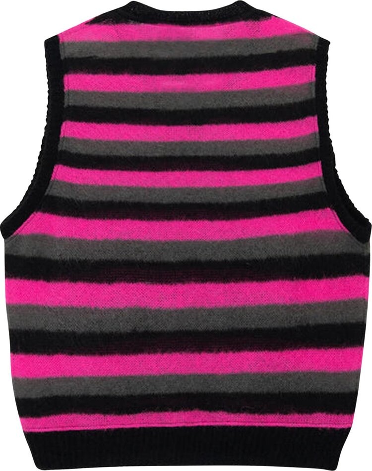 Свитер Stussy Striped Sweater Vest 'Pink', разноцветный — фото 3