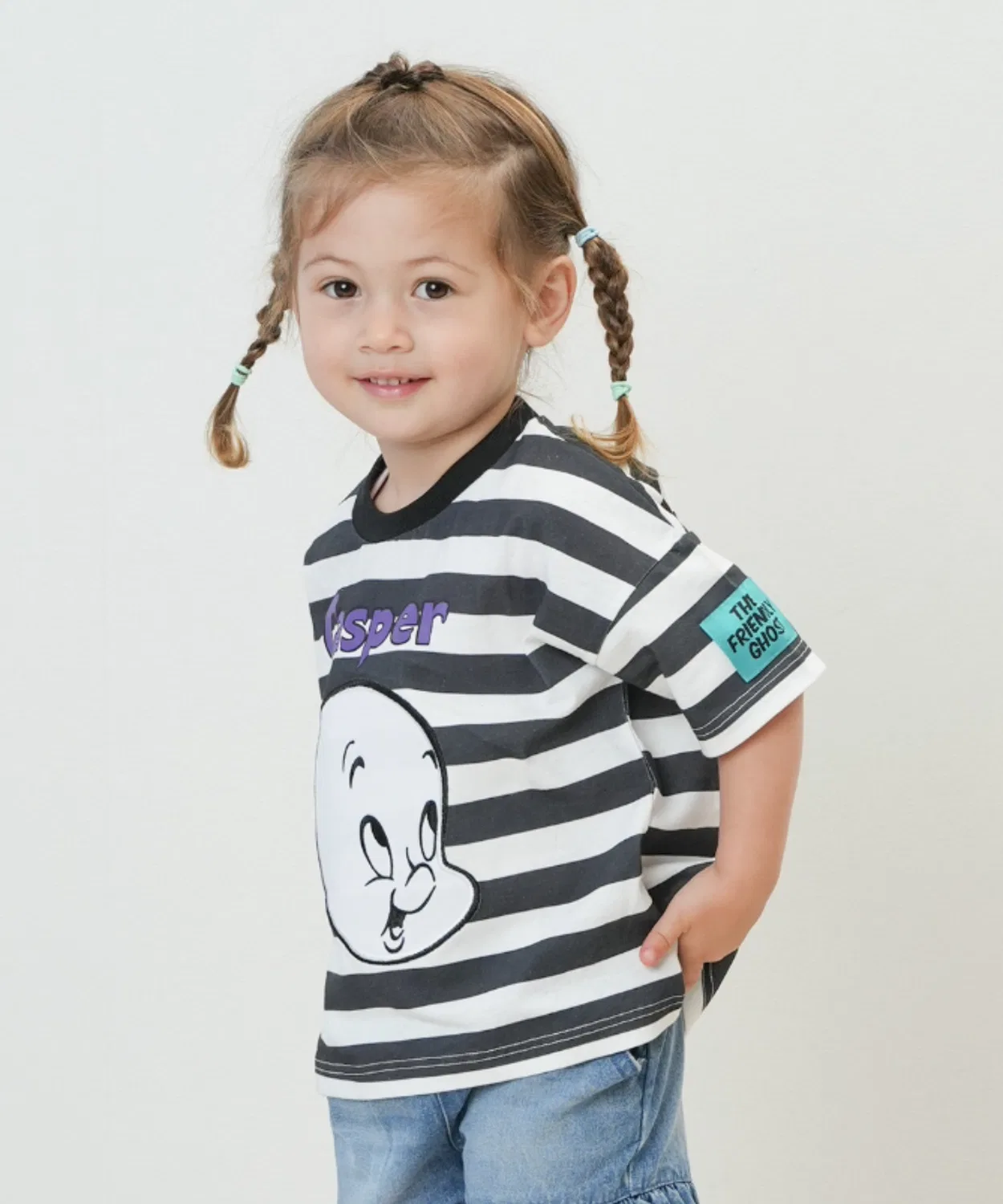 Детская футболка с длинным рукавомCasper Border Универсал Toys"R"Us/Babies"R"Us, Black — фото 2