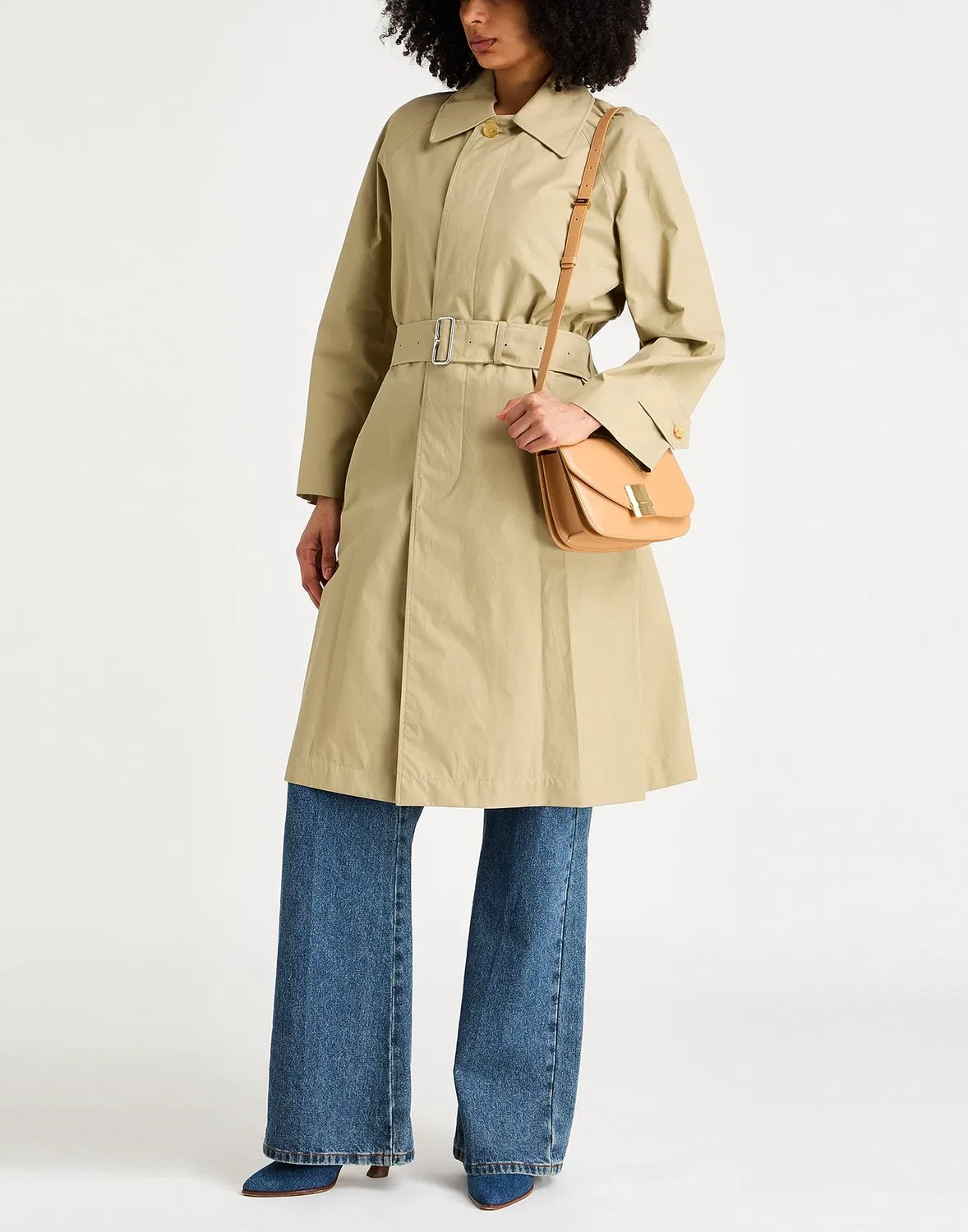 Женский тренчкот из габардина Khaki Burberry — фото 2