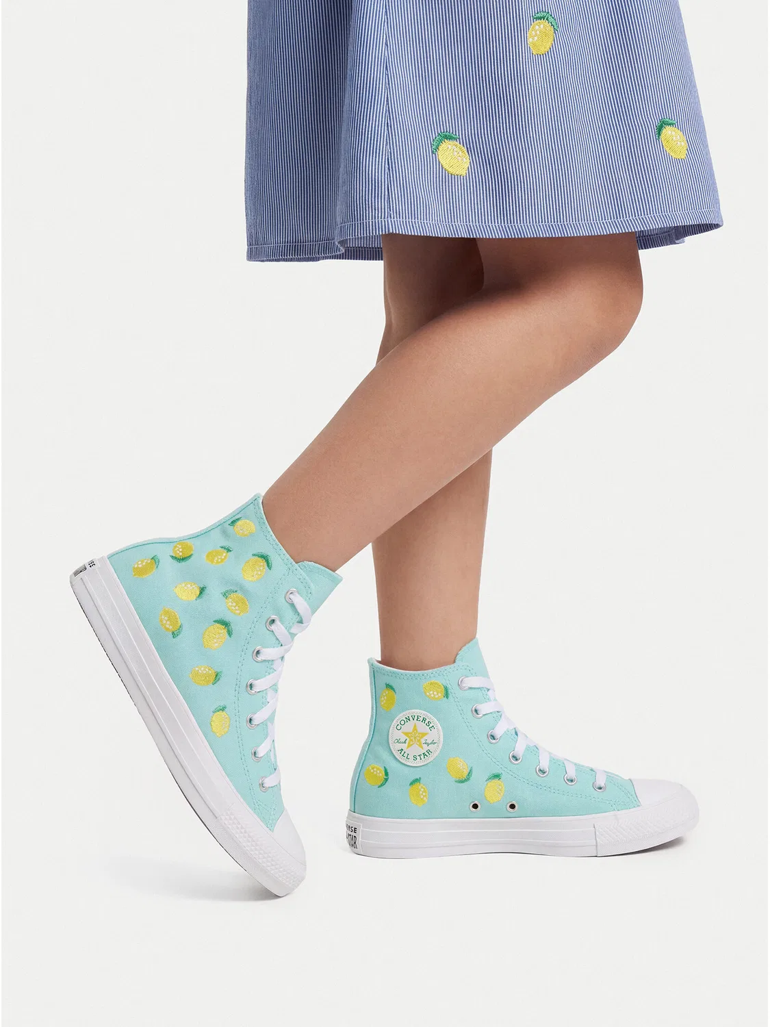 Тканевые кроссовки для девочки Chuck Taylor All Star Citrus Converse, синий — фото 2