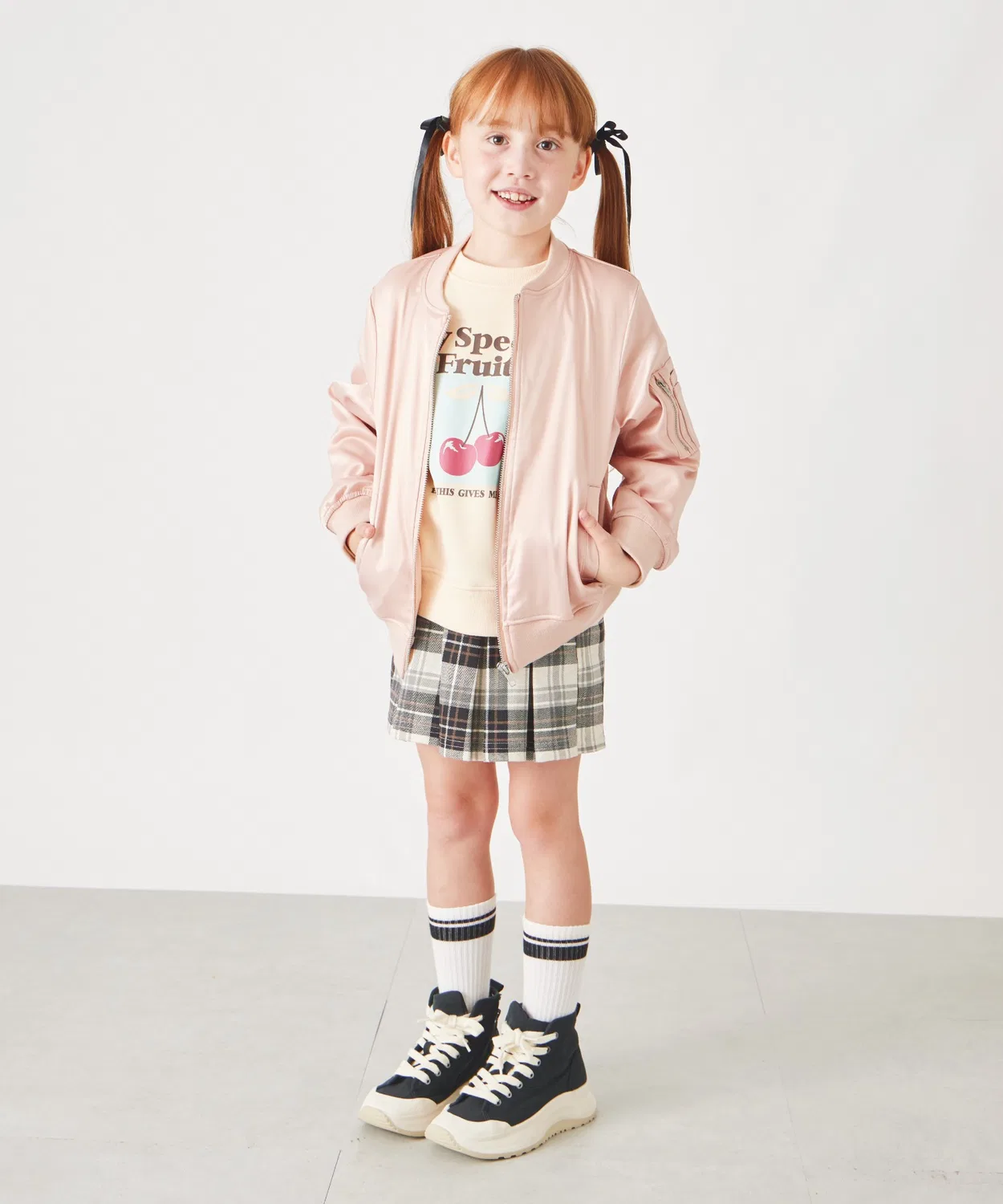 Детская куртка MA-1 из сатина с длинным рукавомever closet, Pink — фото 3